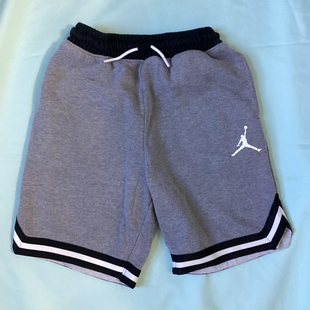 Jordan Gray/Black Youth Athletic Shorts Size L